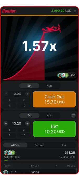 Aviator game interface feature 1