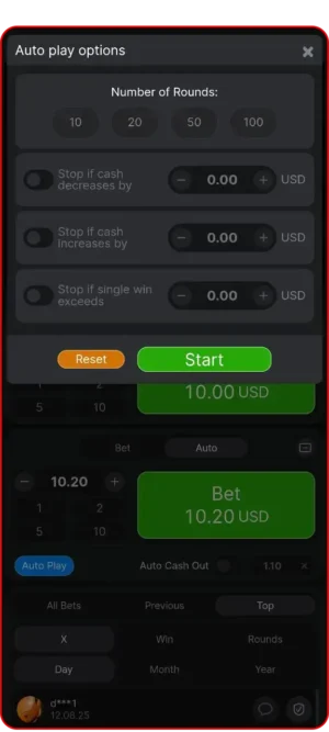 Aviator game interface feature 4