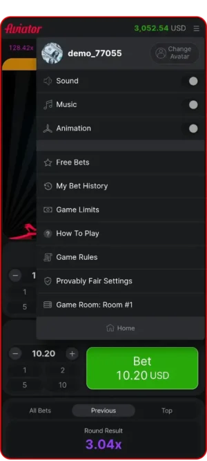 Aviator game interface feature 5