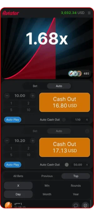 Aviator game interface feature 7